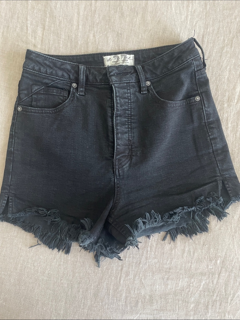 High Waisted Black Free People Shorts